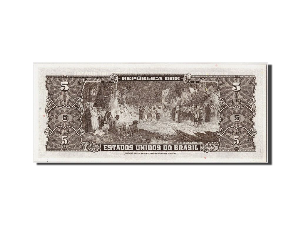 Biljet, Brazilië, 5 Cruzeiros, Undated (1962), Undated, KM:176a, NIEUW