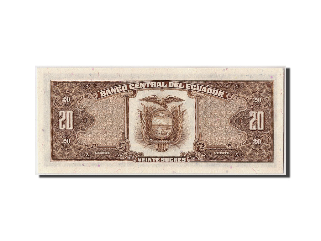 Billete, 20 Sucres, 1986, Ecuador, KM:121Aa, 1986-04-29, UNC