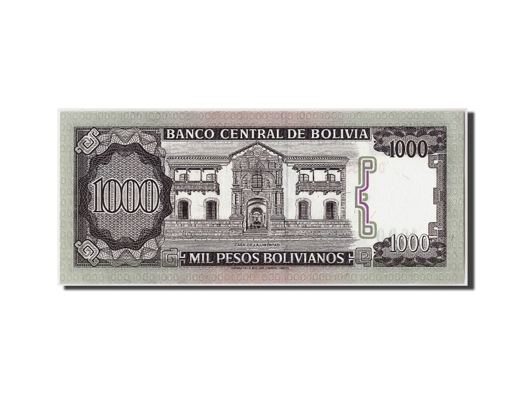 Banconote, Bolivia, 1000 Pesos Bolivianos, 1982, KM:167a, 1982-06-25, FDS