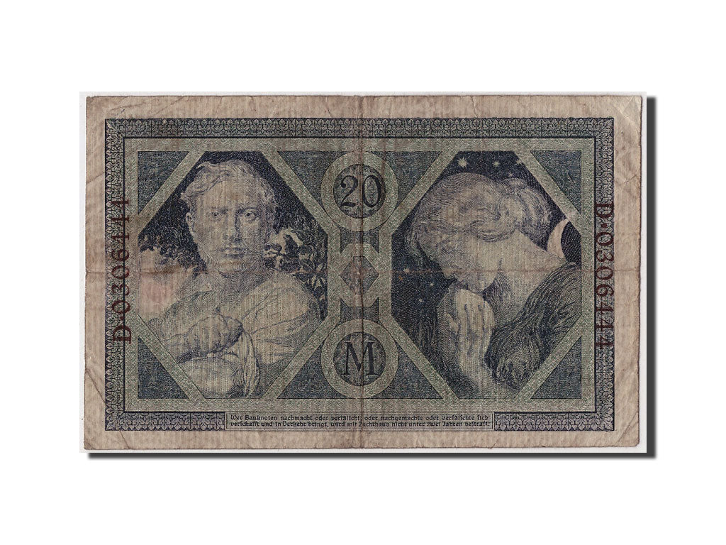Banknot, Niemcy, 20 Mark, 1915, 1915-11-04, KM:63, VF(20-25)