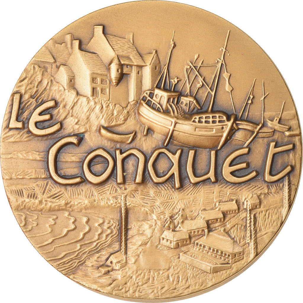Frankrijk, Medaille, Le Conquet, Bretagne, Geography, Pichard, UNC-, Bronze