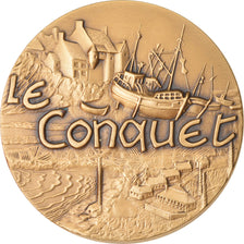 Frankrijk, Medaille, Le Conquet, Bretagne, Geography, Pichard, UNC-, Bronze