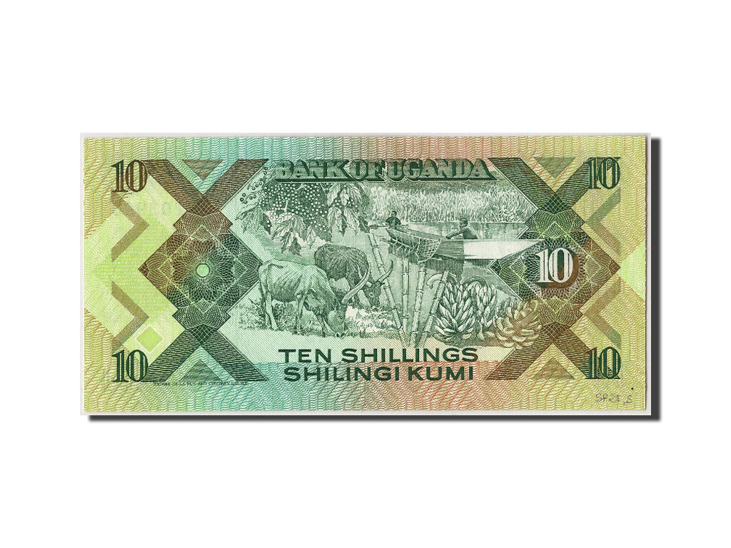 Banknote, Uganda, 10 Shillings, 1987, Undated, KM:28, UNC(65-70)