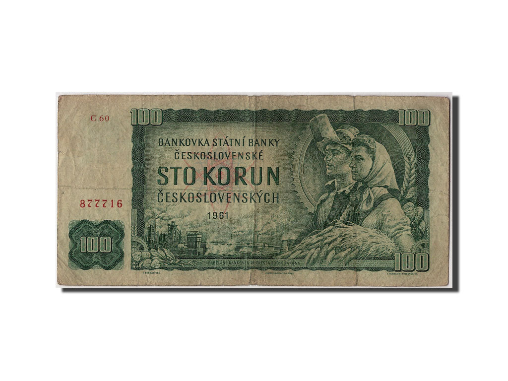 Banknote, Czechoslovakia, 100 Korun, 1961, Undated, KM:91a, VF(20-25)