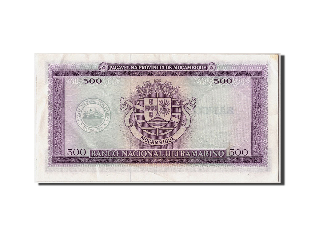 Banknote, Mozambique, 500 Escudos, Undated (1976), 1967-03-22, KM:118a