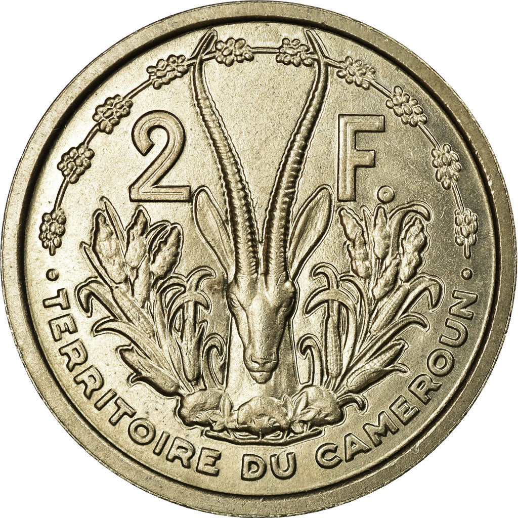 Coin, Cameroon, 2 Francs, 1948, Paris, MS(63), Copper-nickel, Lecompte:22