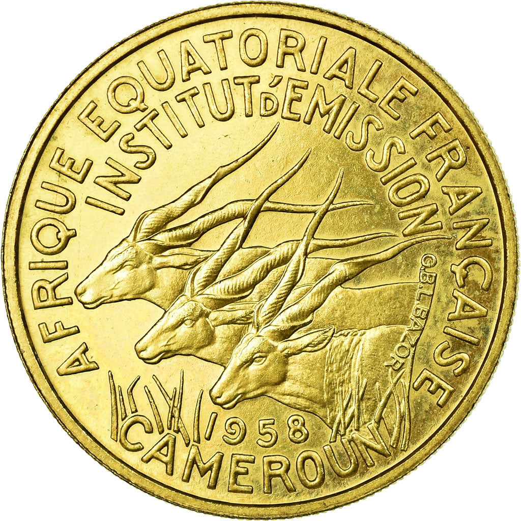 Moneta, Camerun, 25 Francs, 1958, Paris, SPL, Alluminio-bronzo, Lecompte:30