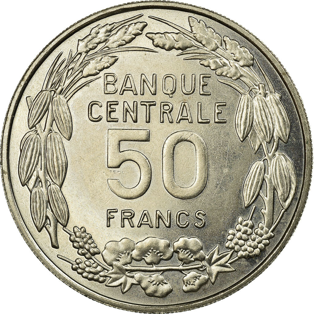 Coin, Cameroon, 50 Francs, 1960, Paris, MS(63), Copper-nickel, KM:E10