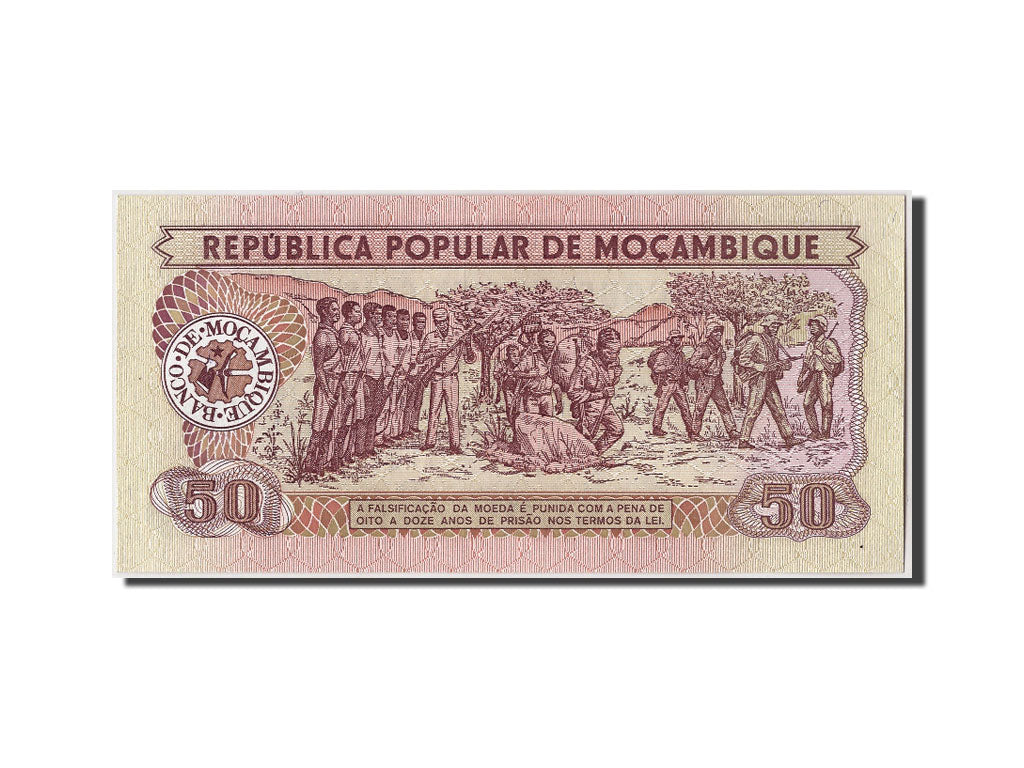 Banknot, Mozambik, 50 Meticais, 1986, 1986-06-16, KM:129a, UNC(65-70)