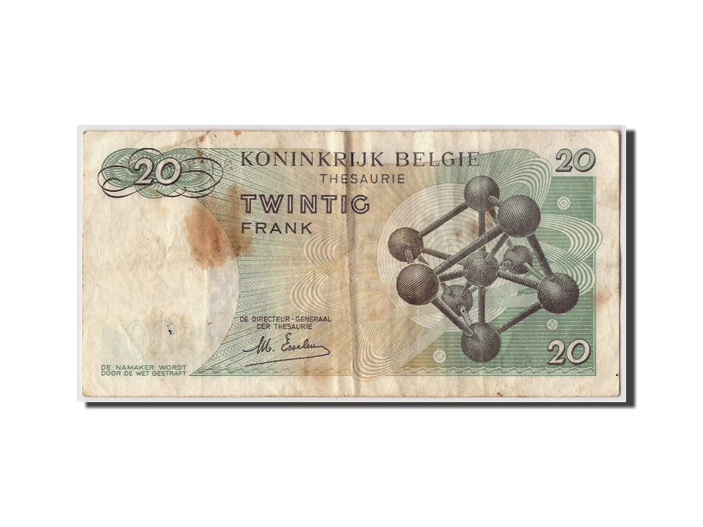 Banknote, Belgium, 20 Francs, 1964, 1964-06-15, KM:138, VF(30-35)