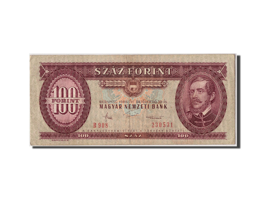 Banknot, Węgry, 100 Forint, 1984, 1984-10-30, KM:171f, VF(30-35)