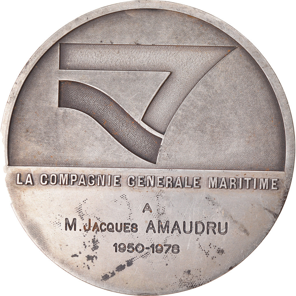França, Medal, Compagnie Générale Maritime, Navegação, 1978, EF(40-45)