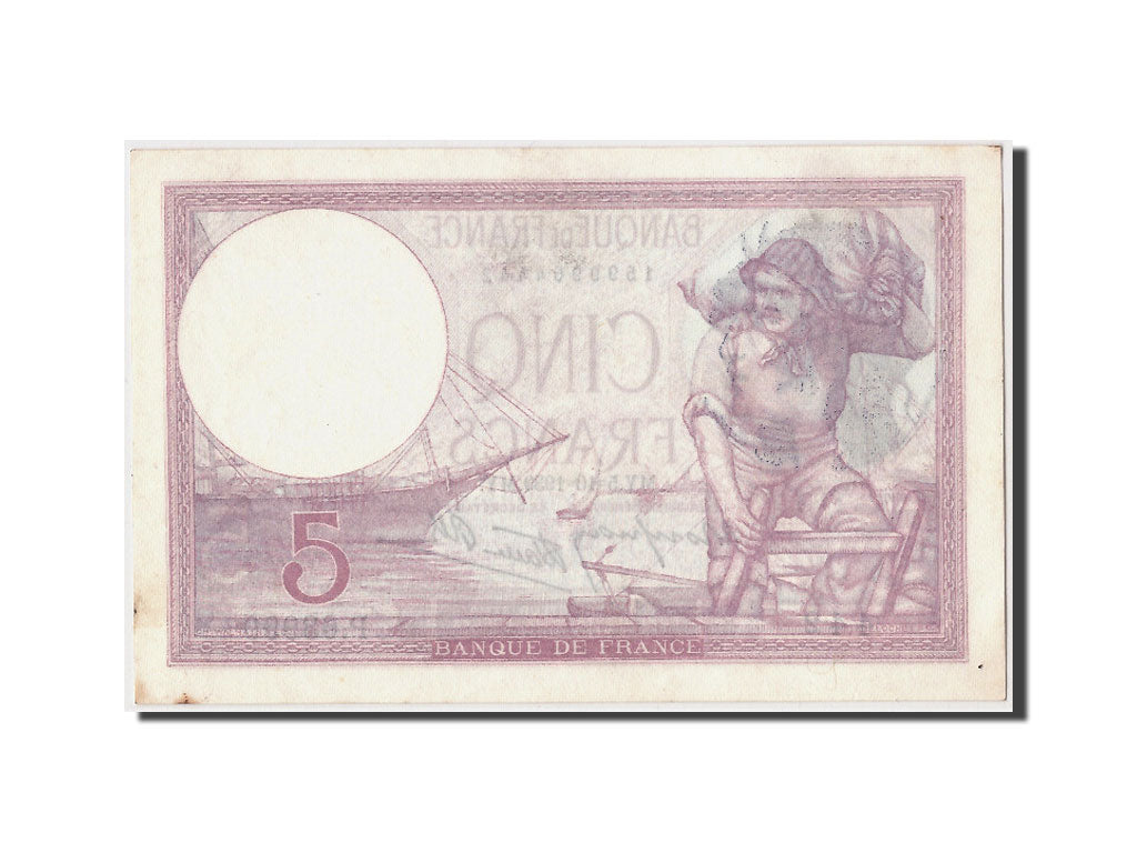 Banconote, Francia, 5 Francs, 5 F 1917-1940 ''Violet'', 1939, 1939-10-05, SPL