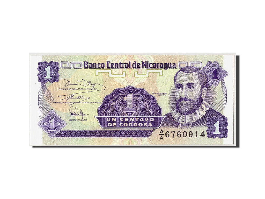 Banknot, Nicaragua, 1 Centavo, Undated (1991), Undated, KM:167, UNC(65-70)