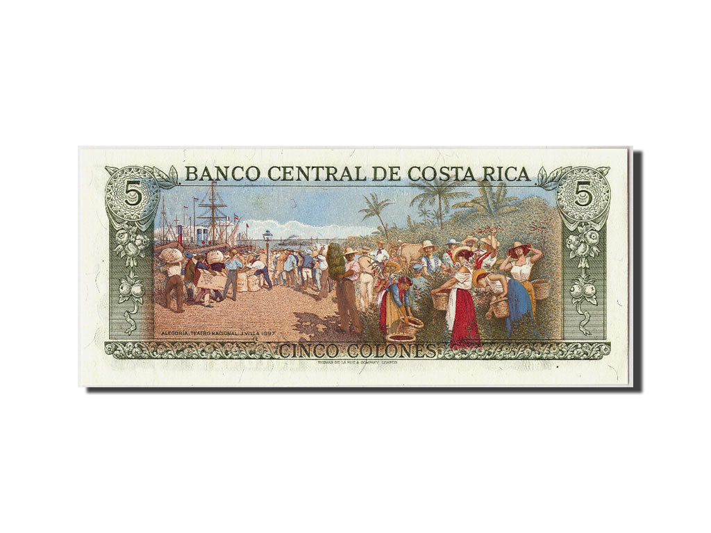 Banknote, Costa Rica, 5 Colones, 1990, 1990-01-24, KM:236e, UNC(65-70)
