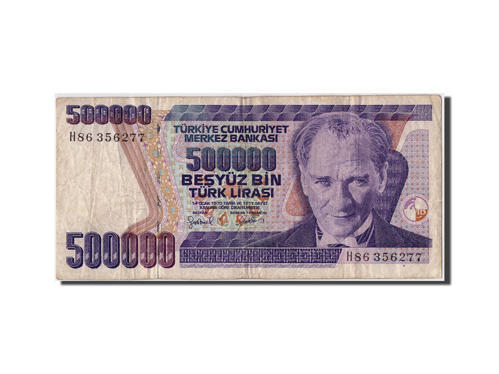 Billet, Turquie, 500,000 Lira, L.1970 (1998), Undated, KM:212, TB