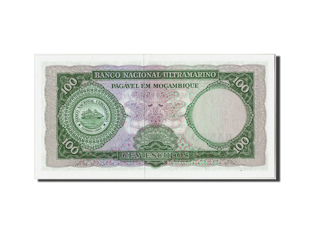 Banknot, Mozambik, 100 Escudos, Undated (1976), 1961-03-27, KM:117a, UNC(65-70)