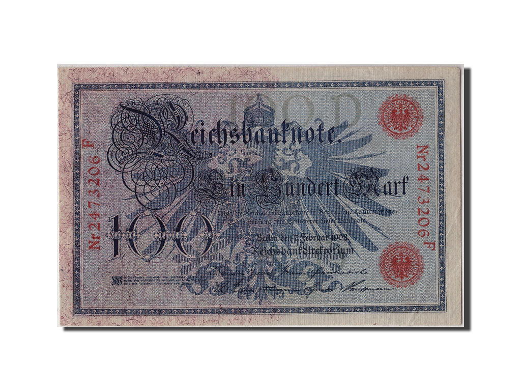 Banknote, Germany, 100 Mark, 1908, 1908-02-07, KM:33a, EF(40-45)