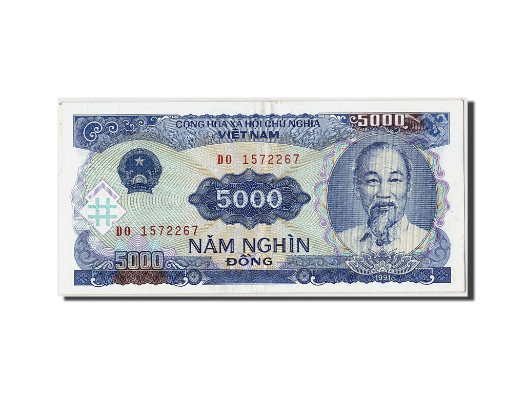 Geldschein, Vietnam, 5000 D<ox>ng, 1991 (1993), Undated, KM:108a, SS+