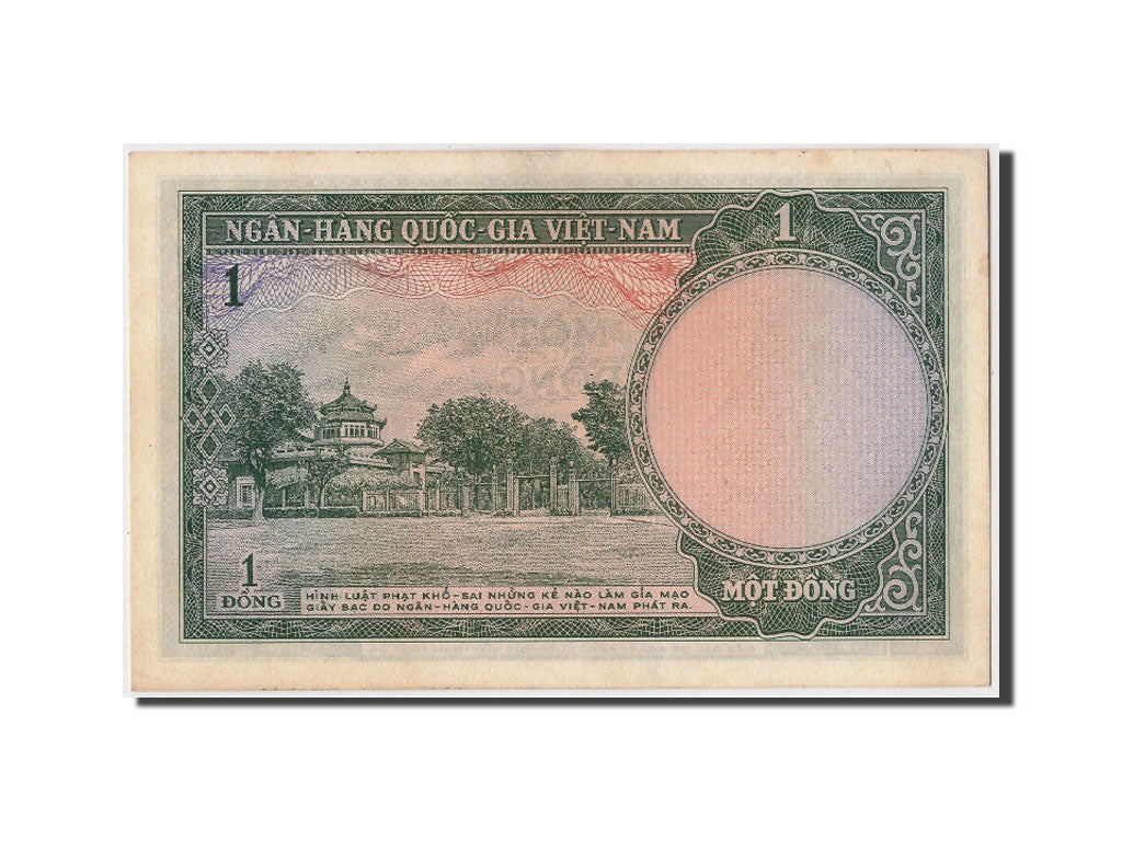 Geldschein, South Viet Nam, 1 D<ox>ng, Undated (1956), Undated, KM:1a, UNZ-
