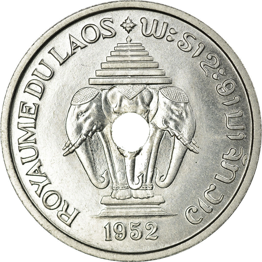 Münze, Lao, Sisavang Vong, 20 Cents, 1952, UNZ, Aluminium, Lecompte:5