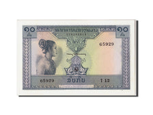 Banknote, Lao, 10 Kip, Undated (1962), Undated, KM:10b, UNC(63)