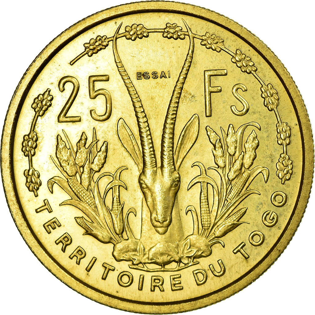 Moneda, Togo, 25 Francs, 1956, Paris, SC, Bronce - aluminio, Lecompte:26