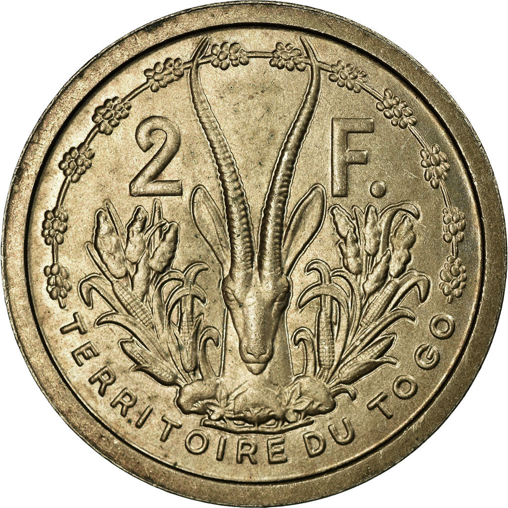 Münze, Togo, 2 Francs, 1948, Paris, UNZ, Copper-nickel, Lecompte:21