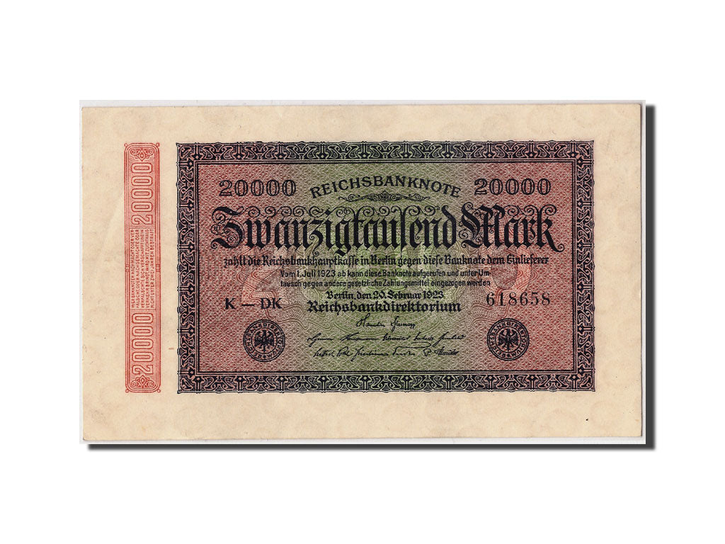 Banconote, Germania, 20,000 Mark, 1923, KM:85a, 1923-02-20, SPL