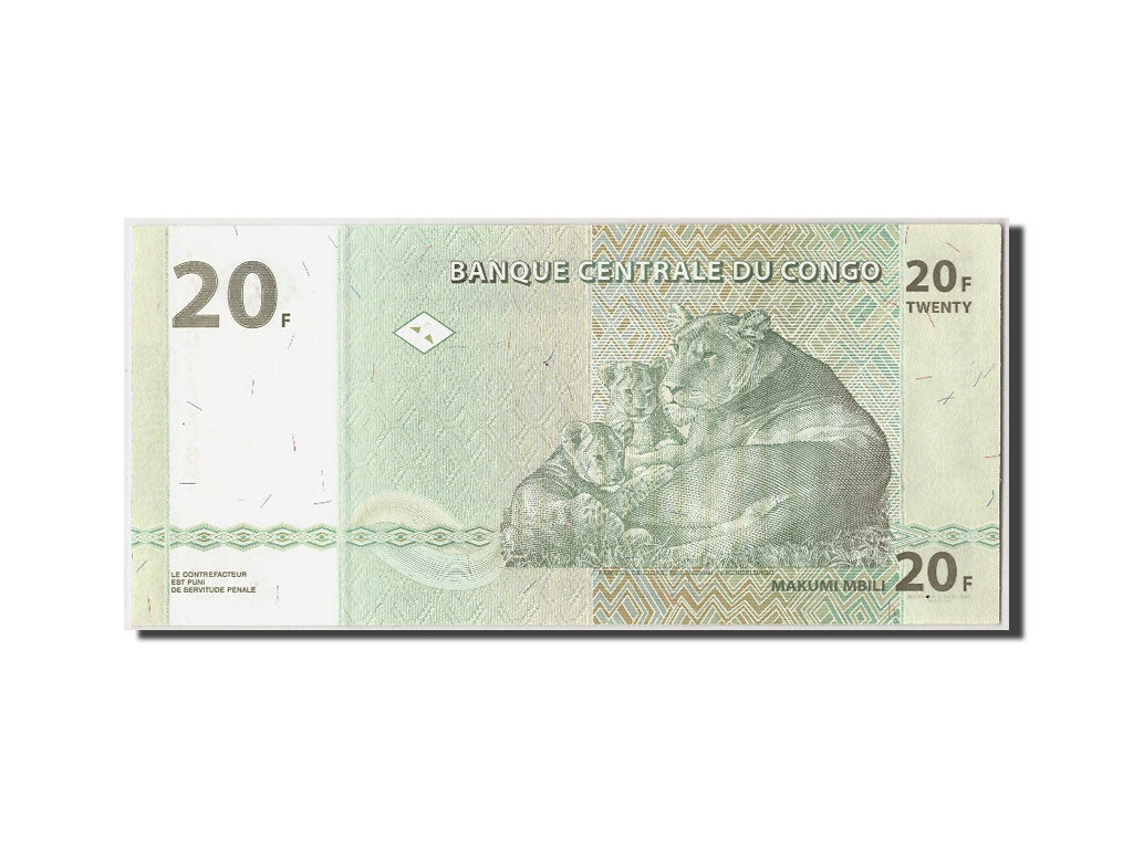 Banconote, Repubblica Democratica del Congo, 20 Francs, 2003, KM:94a