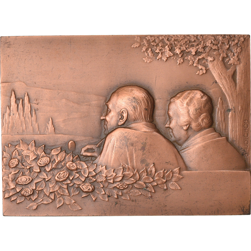 Frankrijk, Medaille, Mariage, Noces d'Or, Ville de Loos, 1969, Baudichon, ZF+