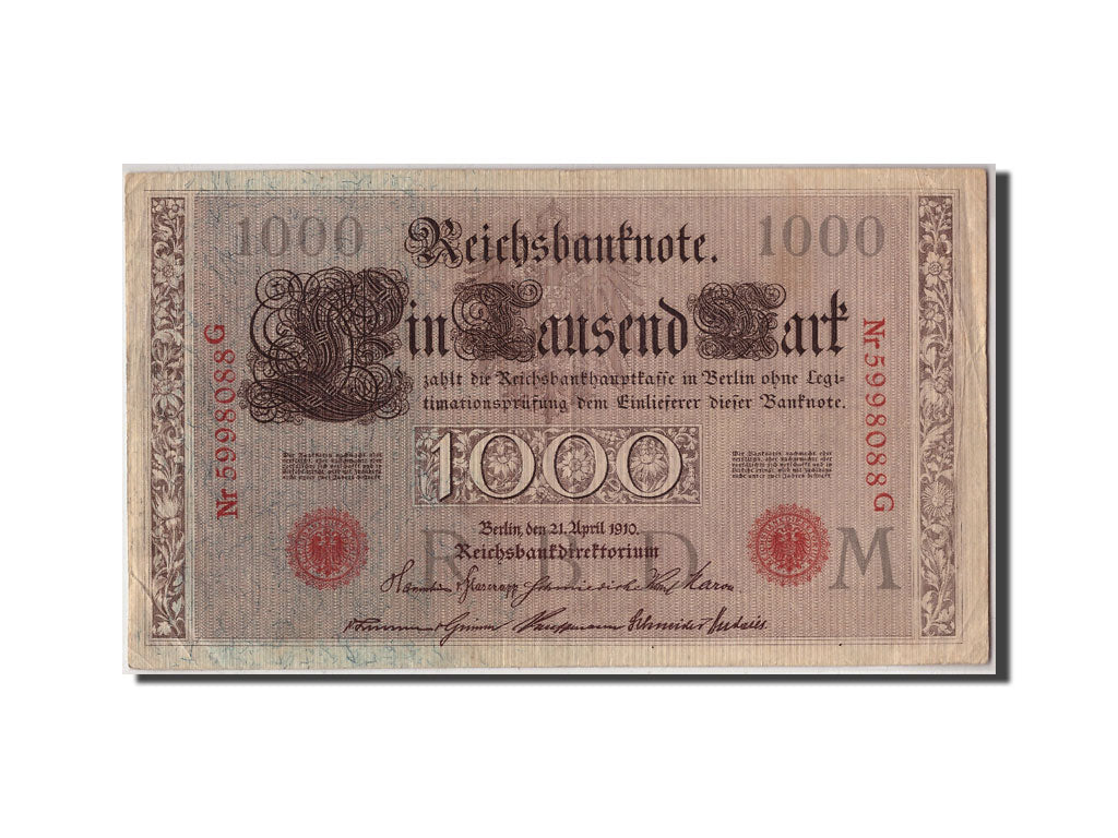 Banknot, Niemcy, 1000 Mark, 1910, 1910-04-21, KM:44b, EF(40-45)