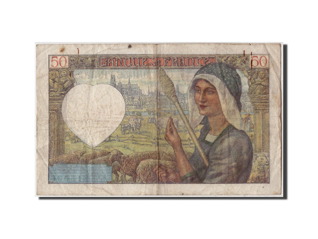 Banknote, France, 50 Francs, 50 F 1940-1942 ''Jacques Coeur'', 1941, 1941-10-02