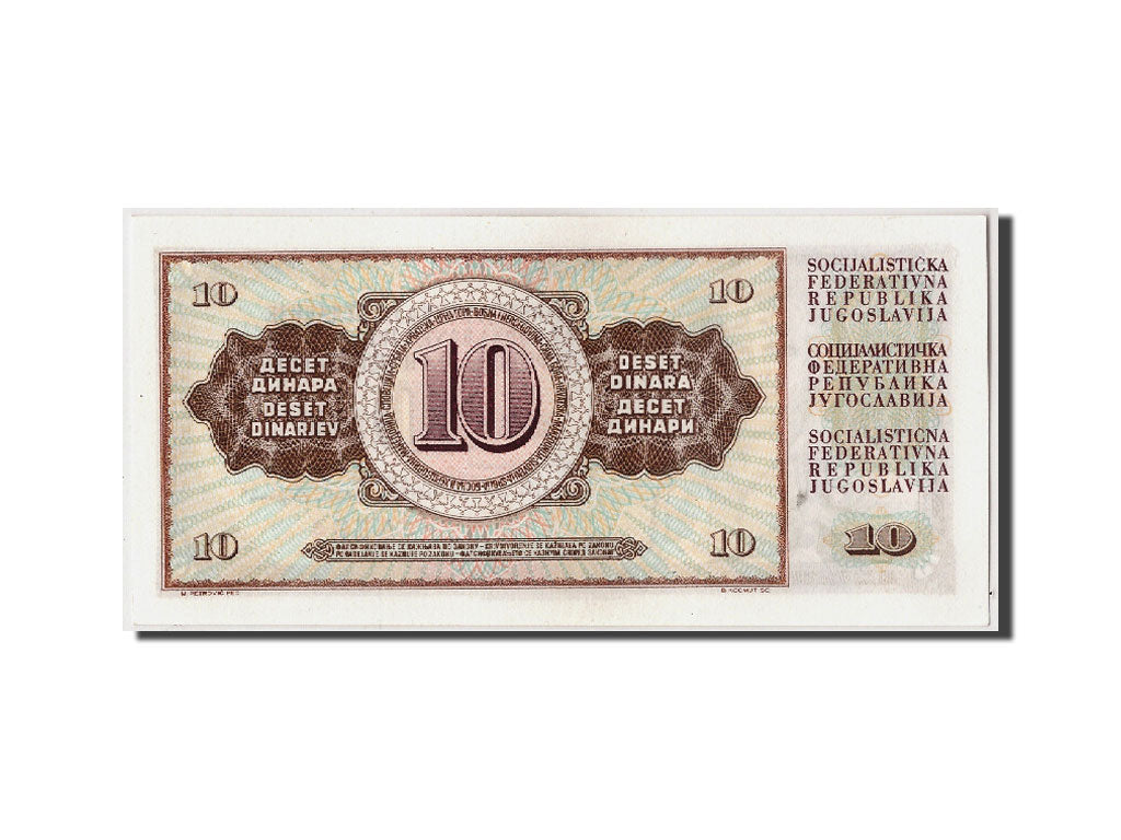 Banconote, Iugoslavia, 10 Dinara, 1968, KM:82a, 1968-05-01, FDS