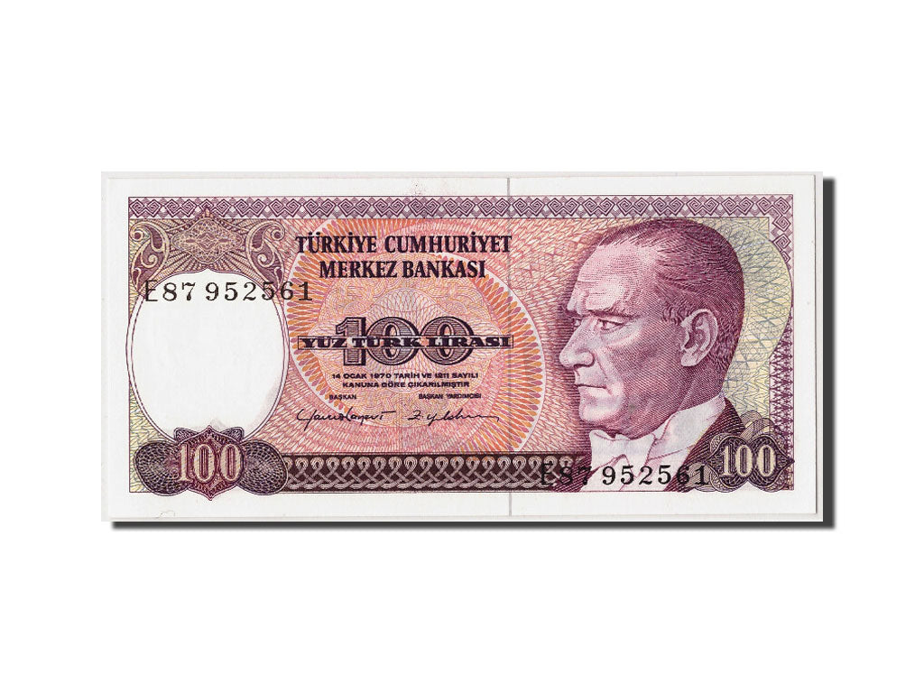 Billet, Turquie, 100 Lira, L.1970 (1984), Undated, KM:194b, NEUF