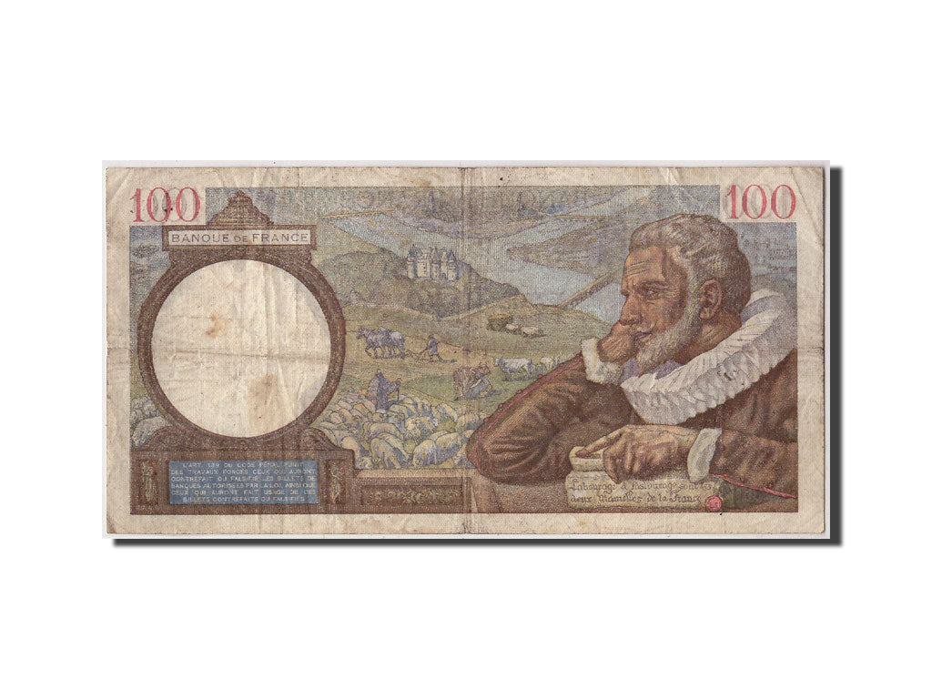 Banknote, France, 100 Francs, 100 F 1939-1942 ''Sully'', 1940, 1940-01-11