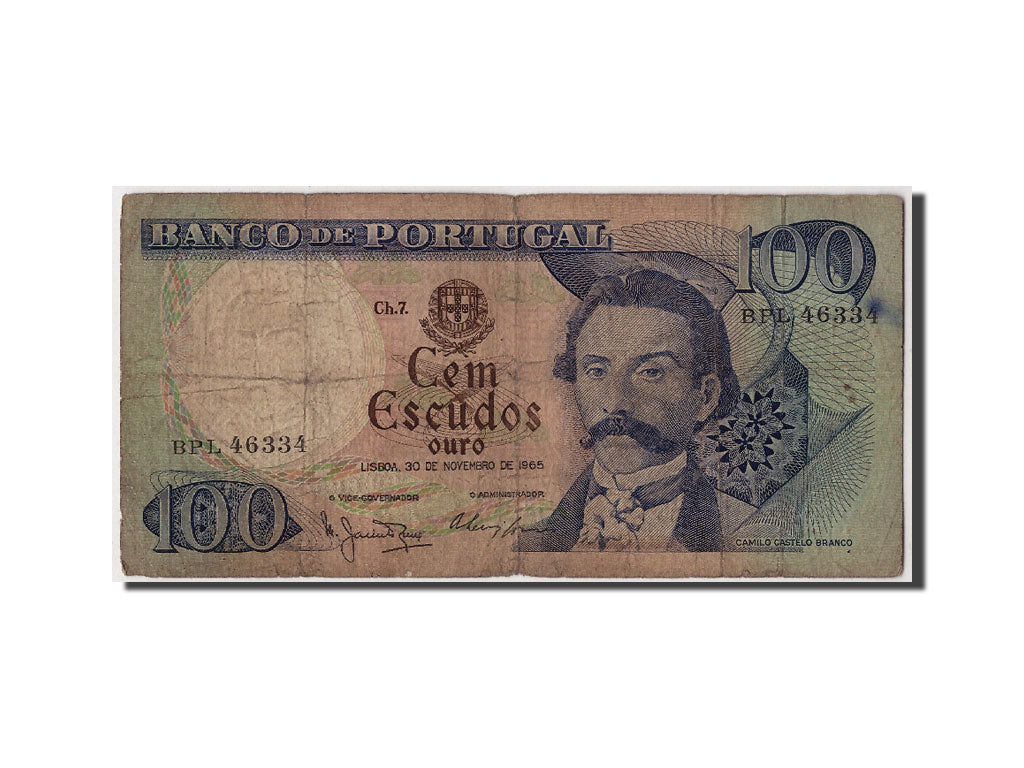 Geldschein, Portugal, 100 Escudos, 1965, 1965-11-30, KM:169a, SGE