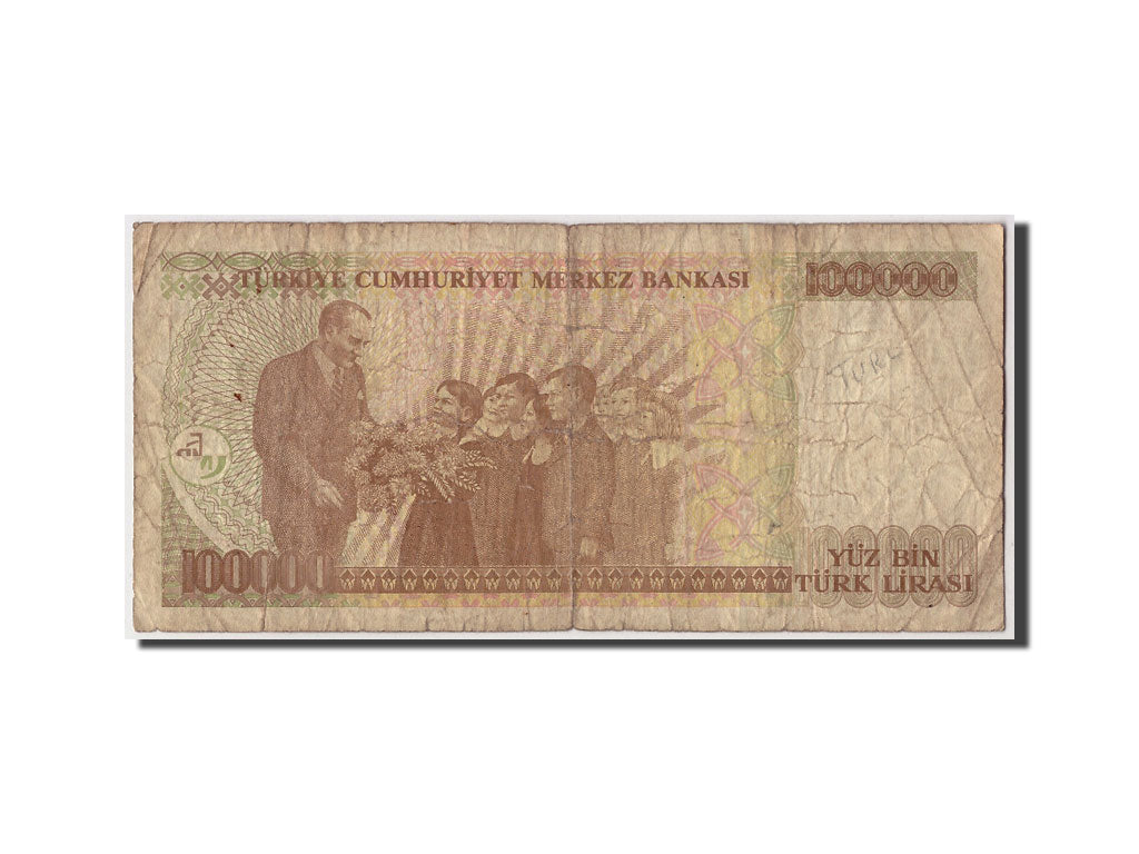 Billet, Turquie, 100,000 Lira, L.1970 (1998), Undated, KM:205, B