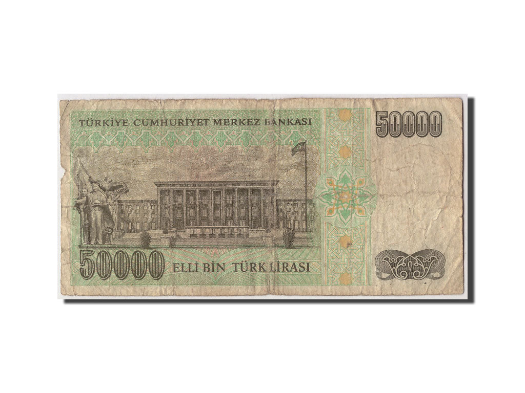 Billet, Turquie, 50,000 Lira, L.1970 (1989), Undated, KM:203a, B