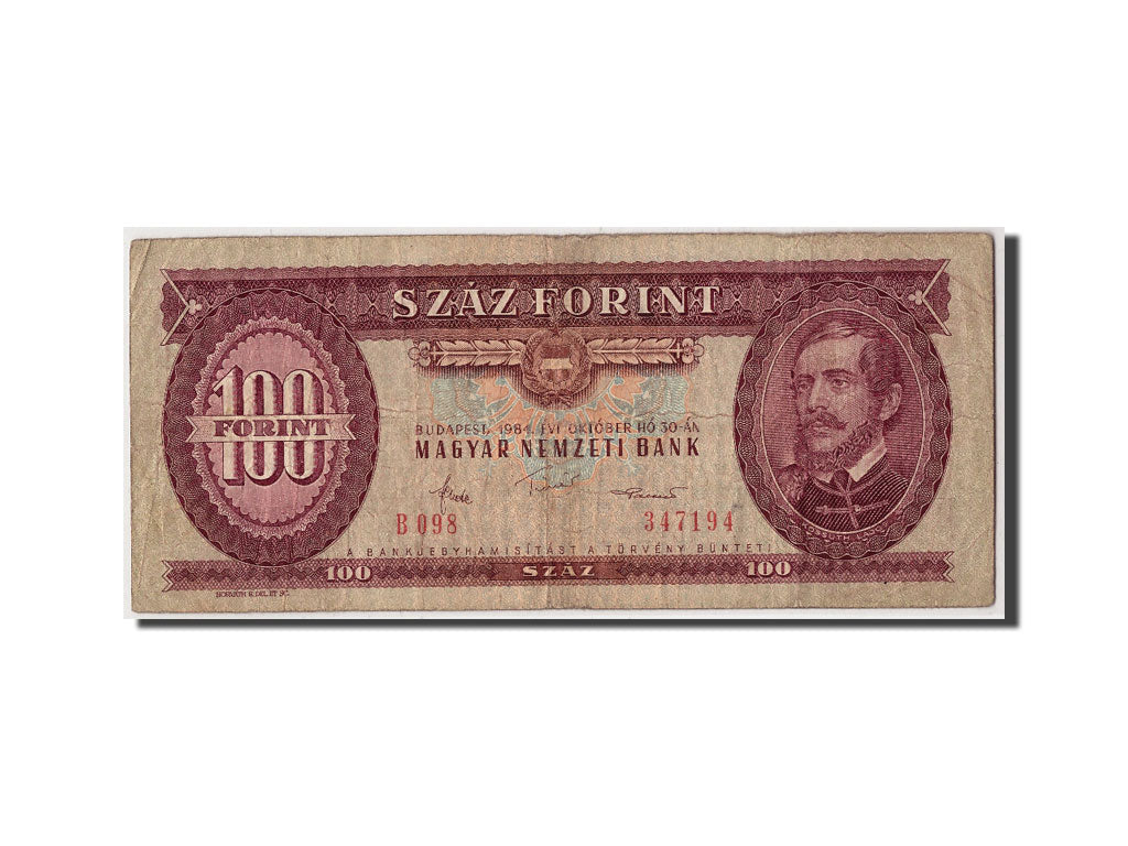 Banknot, Węgry, 100 Forint, 1984, 1984-10-30, KM:171f, VF(20-25)