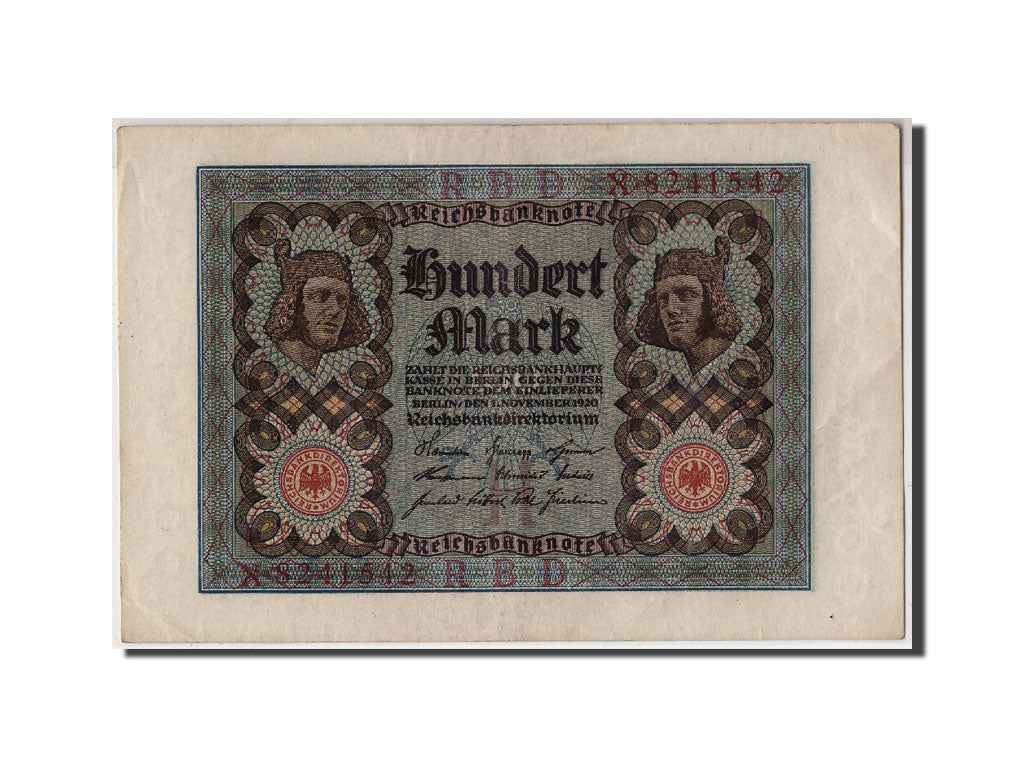 Billet, Allemagne, 100 Mark, 1920, 1920-11-01, KM:69a, TTB+