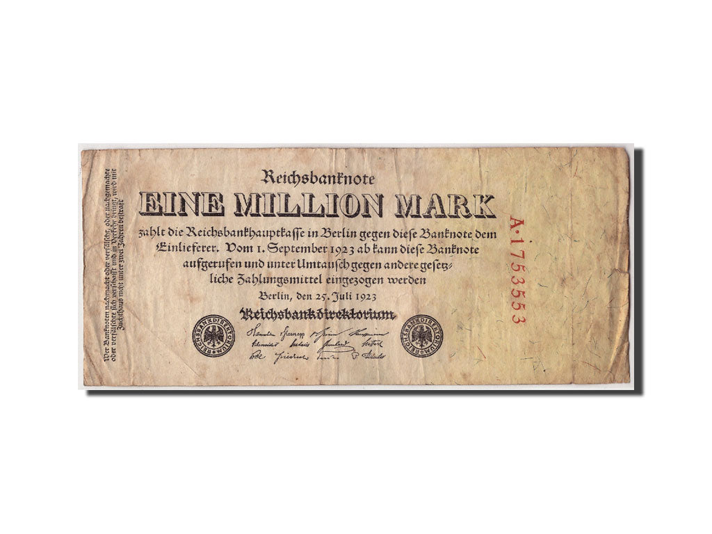 Banconote, Germania, 1 Million Mark, 1923, KM:94, 1923-07-25, B+