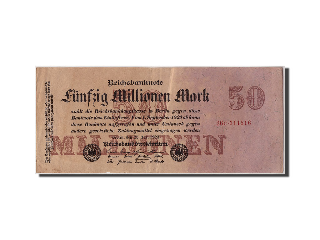 Banknote, Germany, 50 Millionen Mark, 1923, 1923-07-25, KM:98b, VF(30-35)