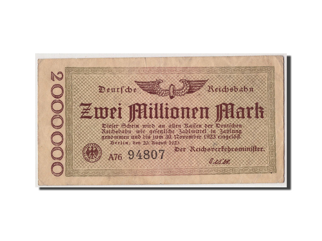 Banknote, Germany, 2 Millionen Mark, 1923, 1923-08-20, KM:S1012a, VF(30-35)