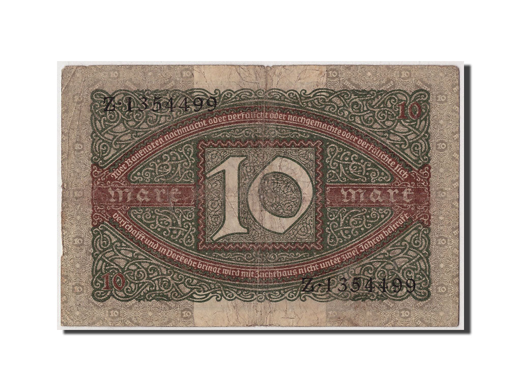 Banknote, Germany, 10 Mark, 1920, 1920-02-06, KM:67a, F(12-15)