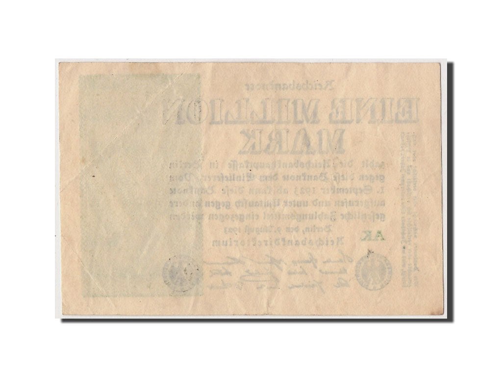 Banknote, Germany, 1 Million Mark, 1923, 1923-08-09, KM:102a, EF(40-45)