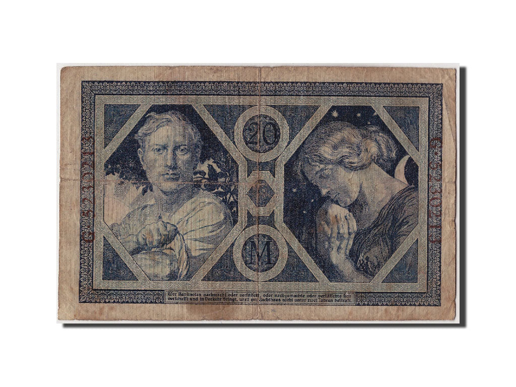 Banknote, Germany, 20 Mark, 1915, 1915-11-04, KM:63, F(12-15)