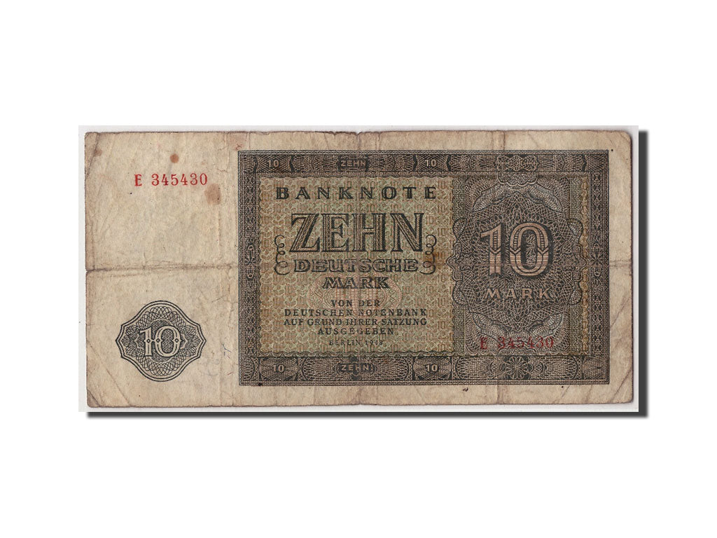 Banknote, Germany - Democratic Republic, 10 Deutsche Mark, 1948, Undated