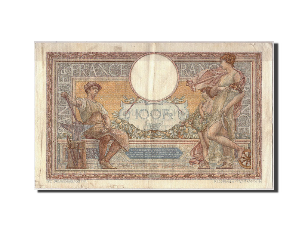 Banknote, France, 100 Francs, 100 F 1908-1939 ''Luc Olivier Merson'', 1930