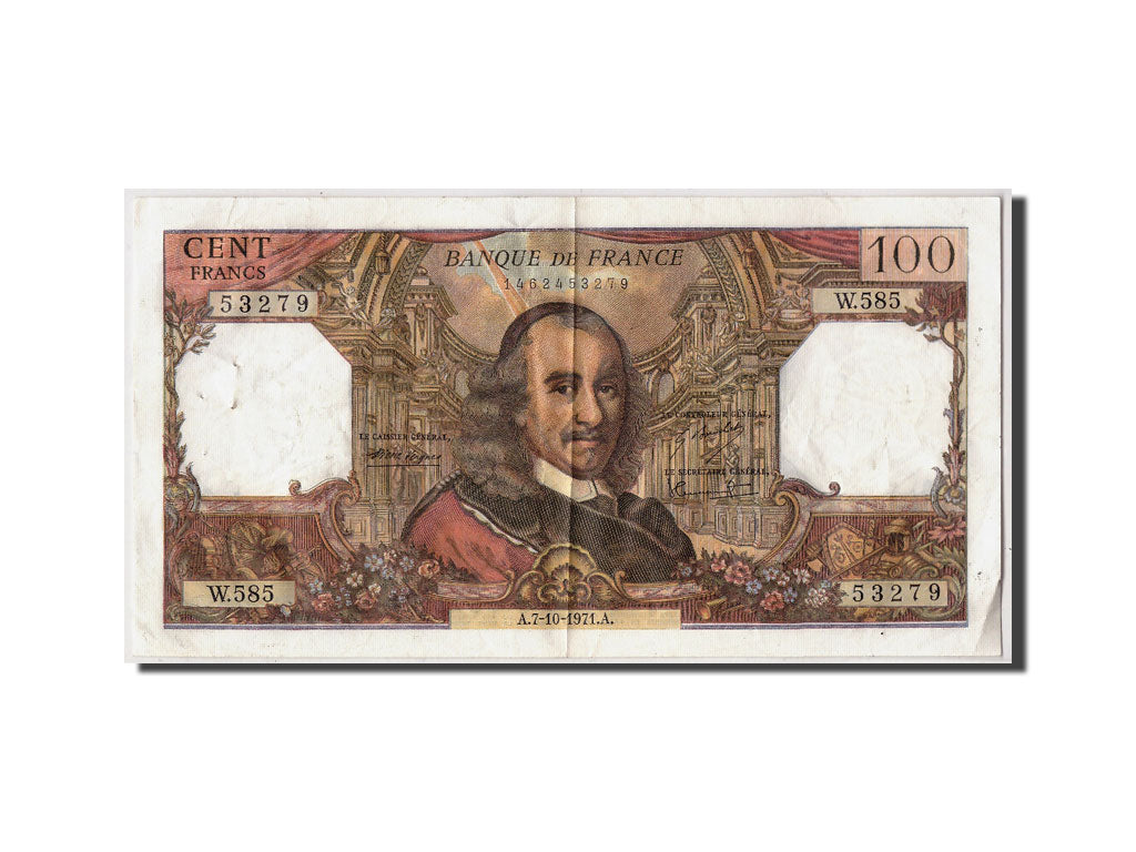 Banconote, Francia, 100 Francs, 100 F 1964-1979 ''Corneille'', 1971, 1971-10-07
